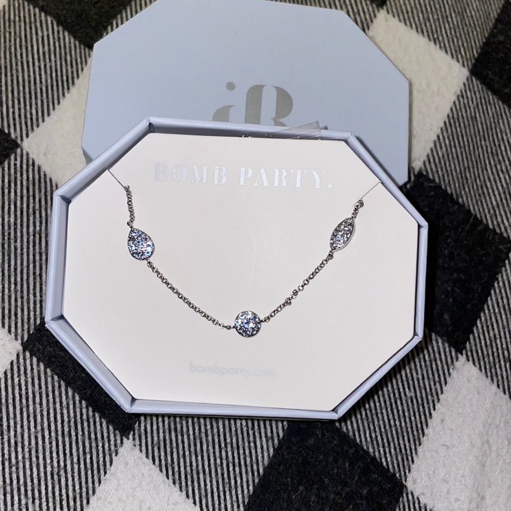 NWT Lab Created Light Sapphire Necklace